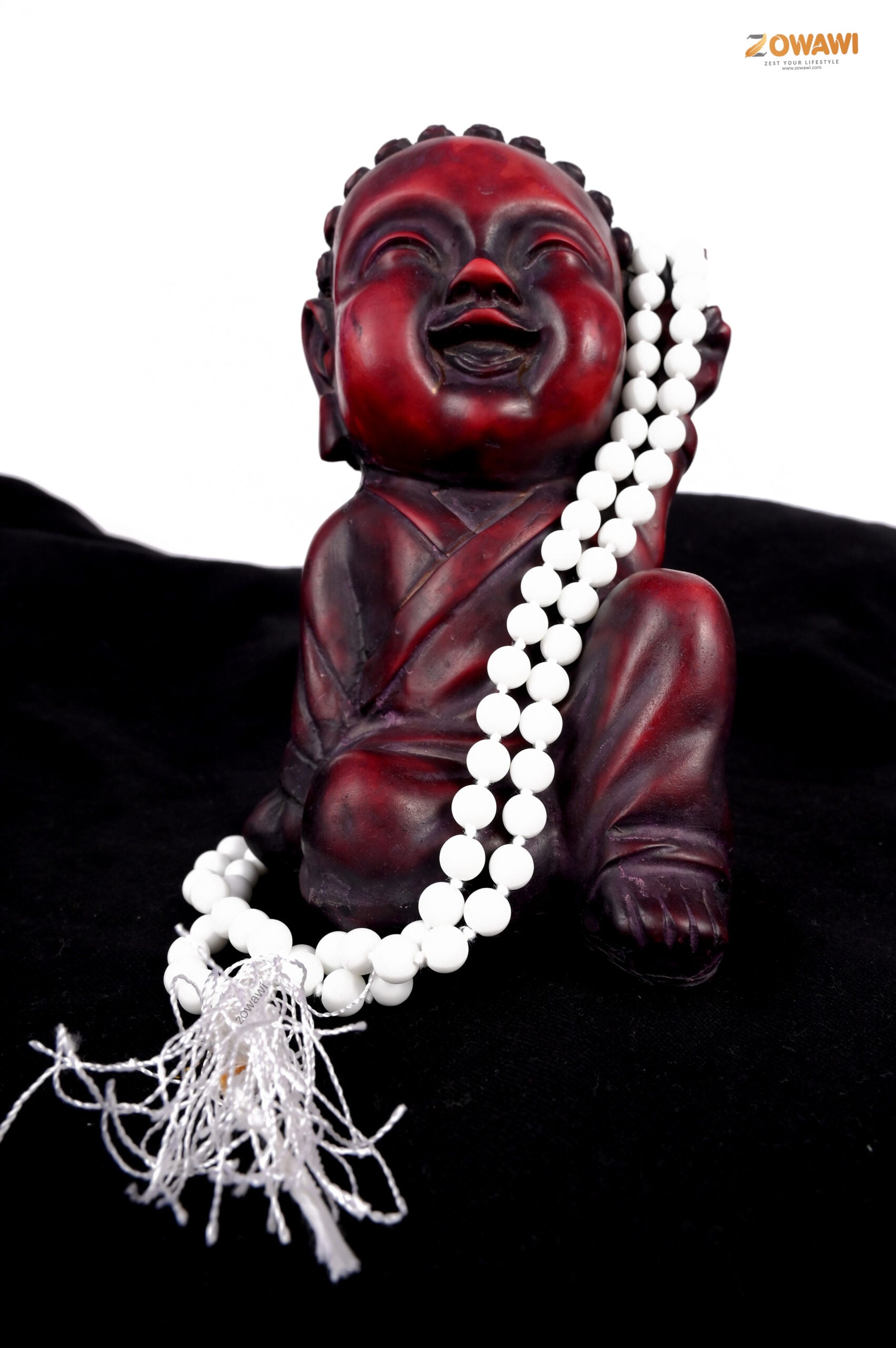 Export Quality Natural White Agate Mala 8mm Beads Size 108 + 1 = 109 Beads