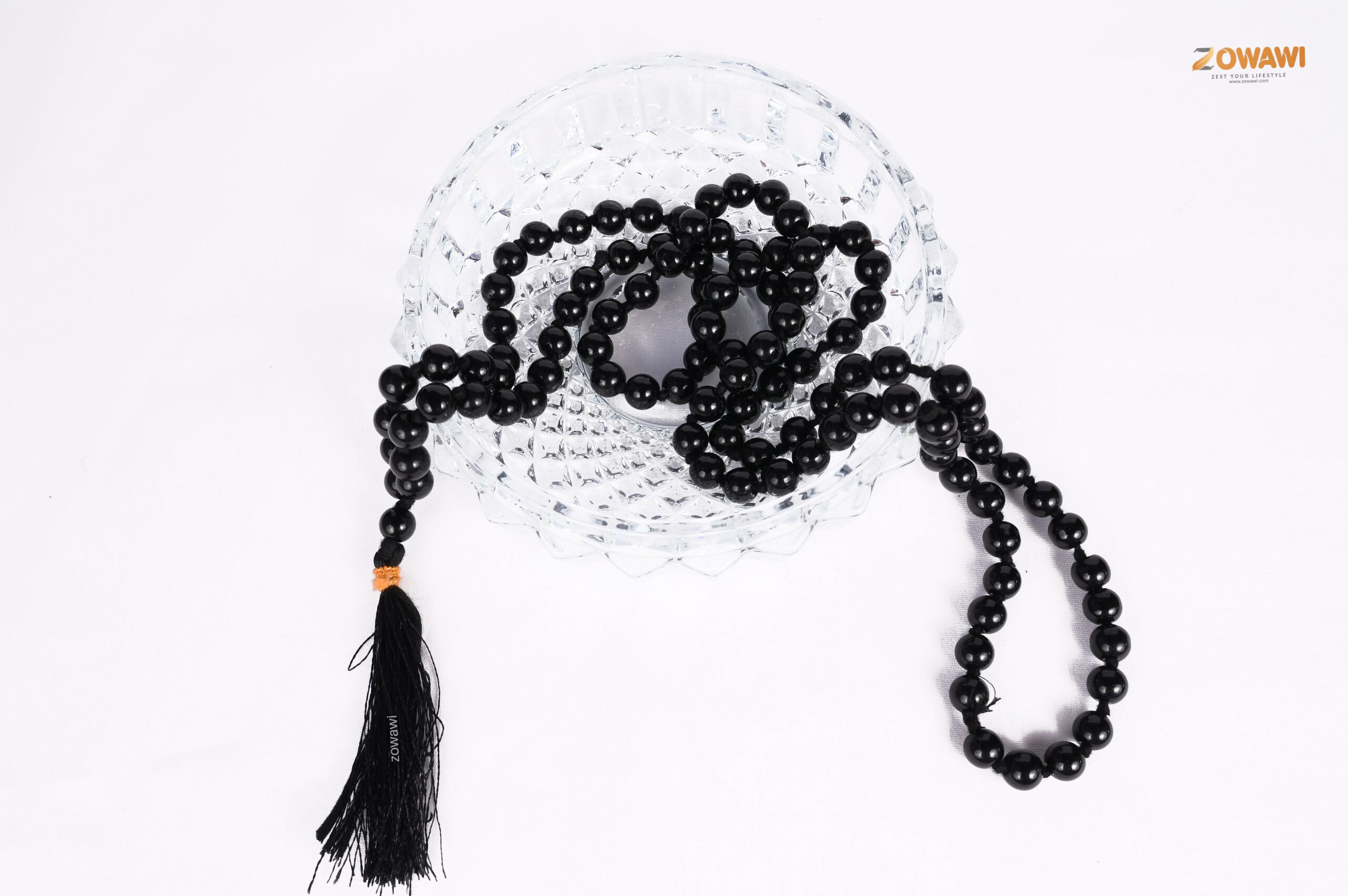 Export Quality Natural Black Obsidian Mala 8mm Beads Size 108+1=109 beads