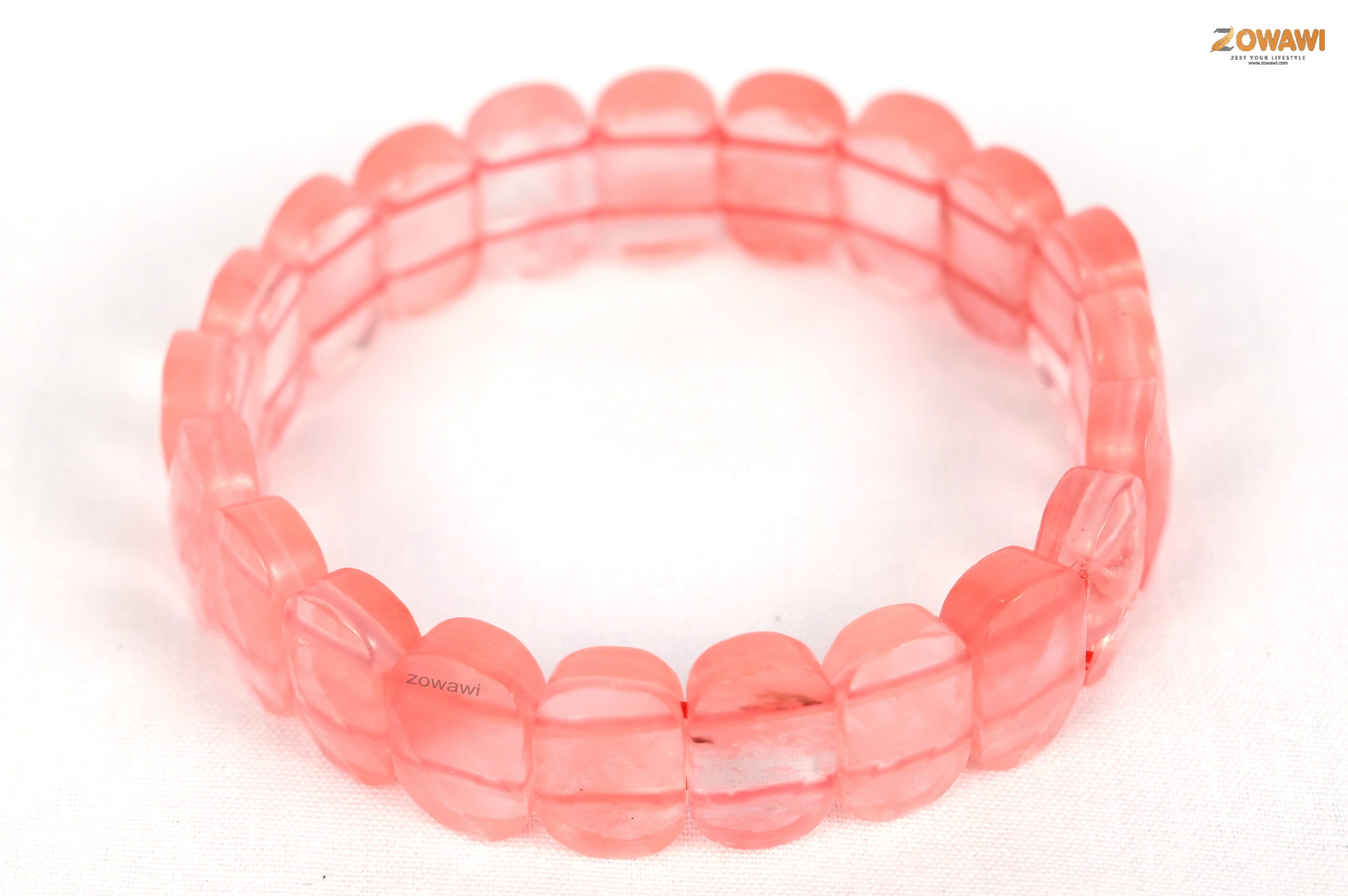 Premium Cherry Quartz Faceted Bracelet