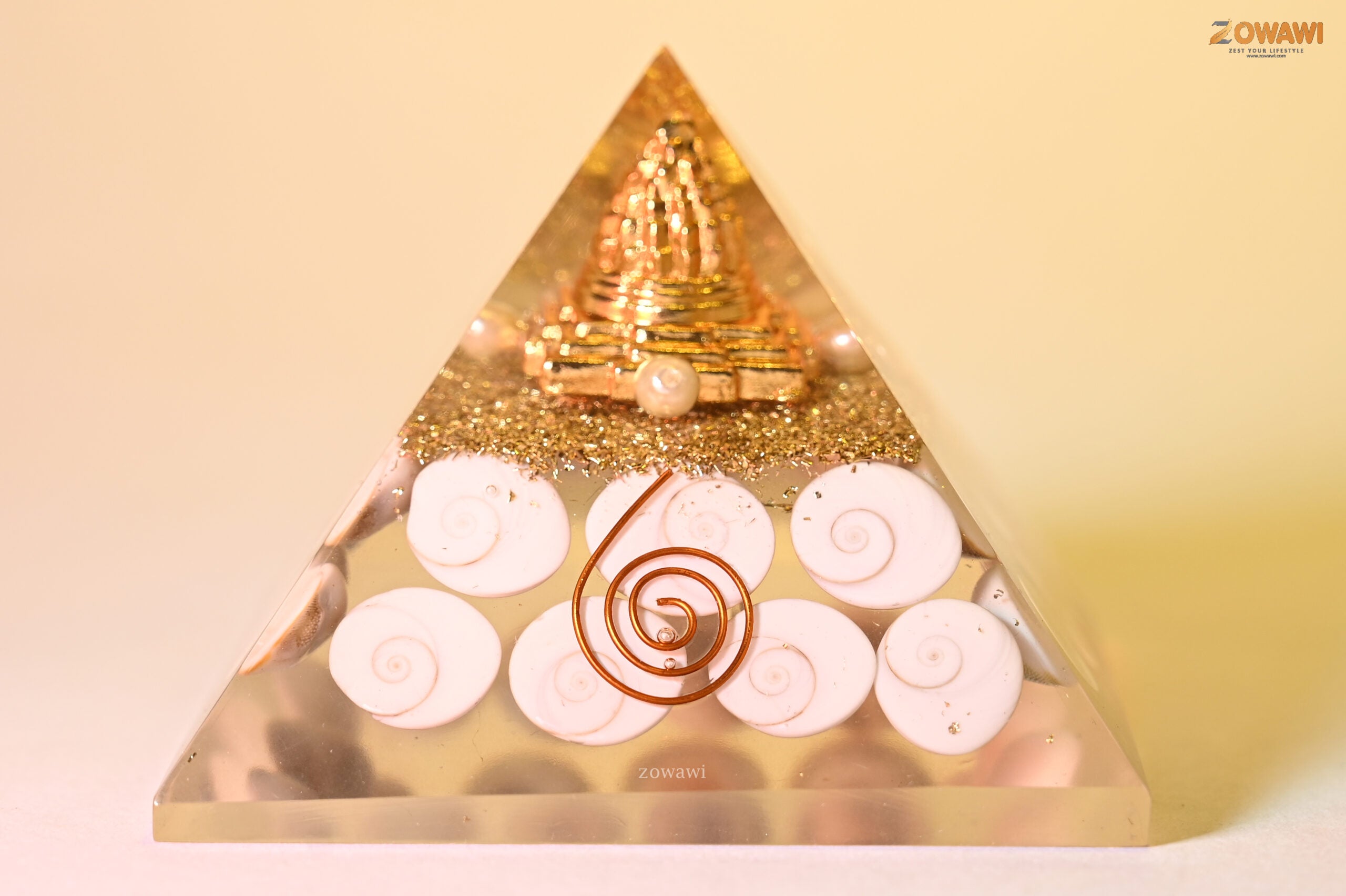 Energized Gomti Chakra Orgonite Pyramid