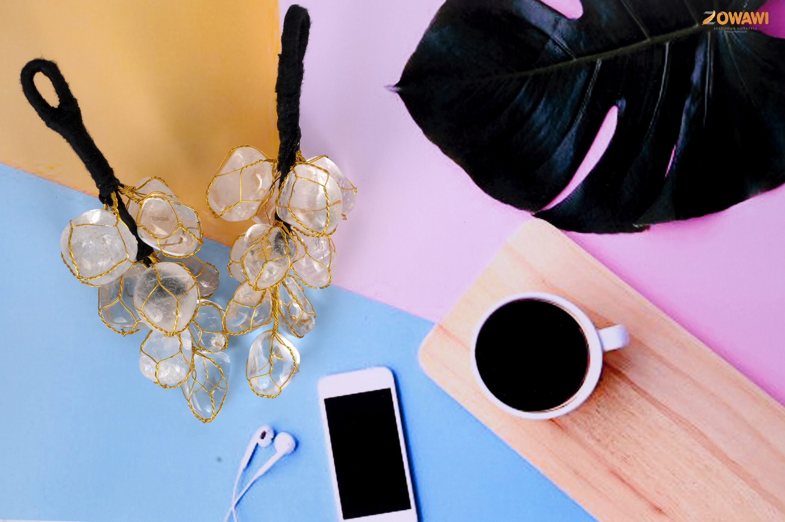 Energized Clear Quartz (crystal) Door Hanger For Office And Home