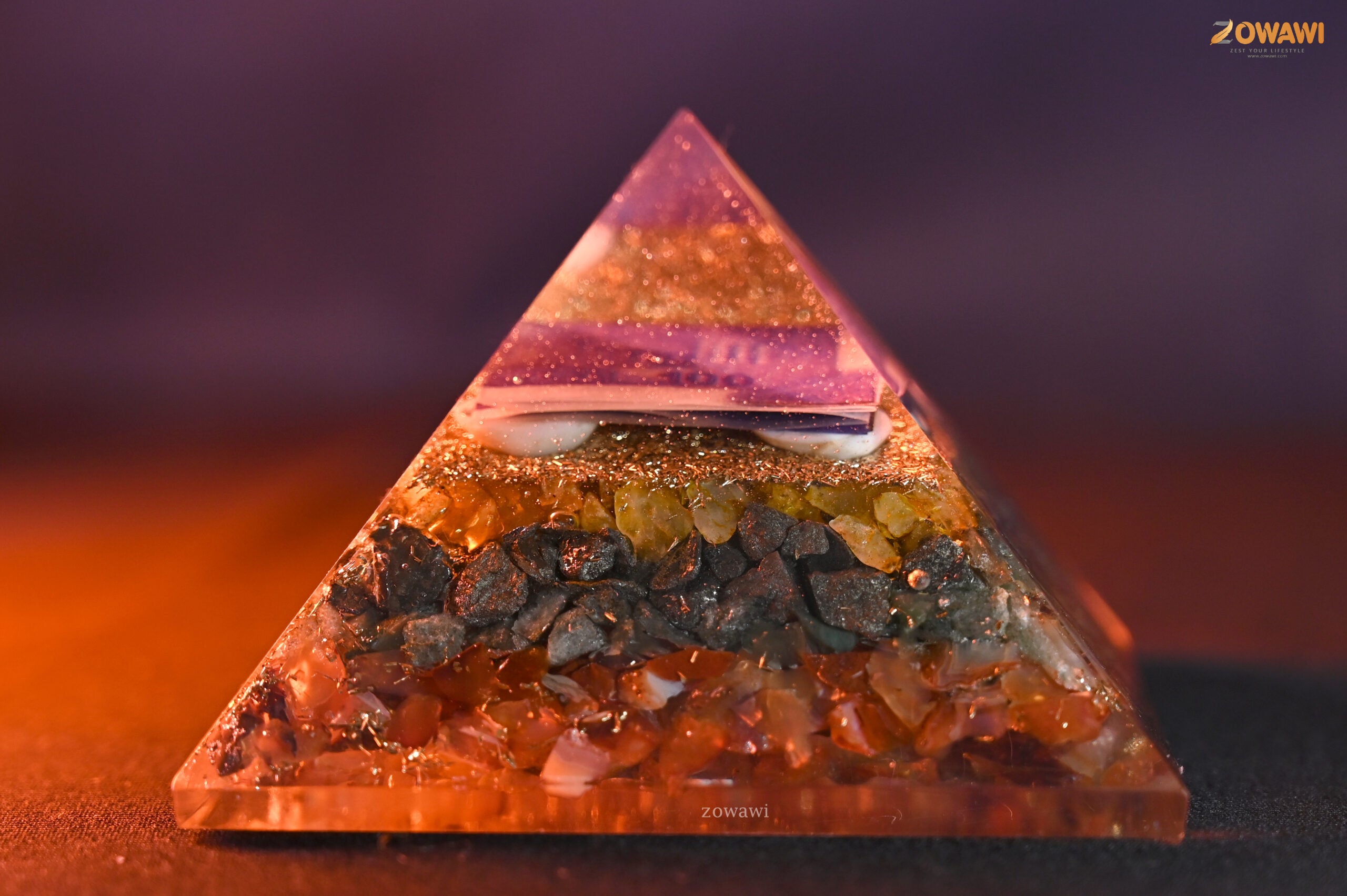 Energized Money Attraction Orgonite Pyramid