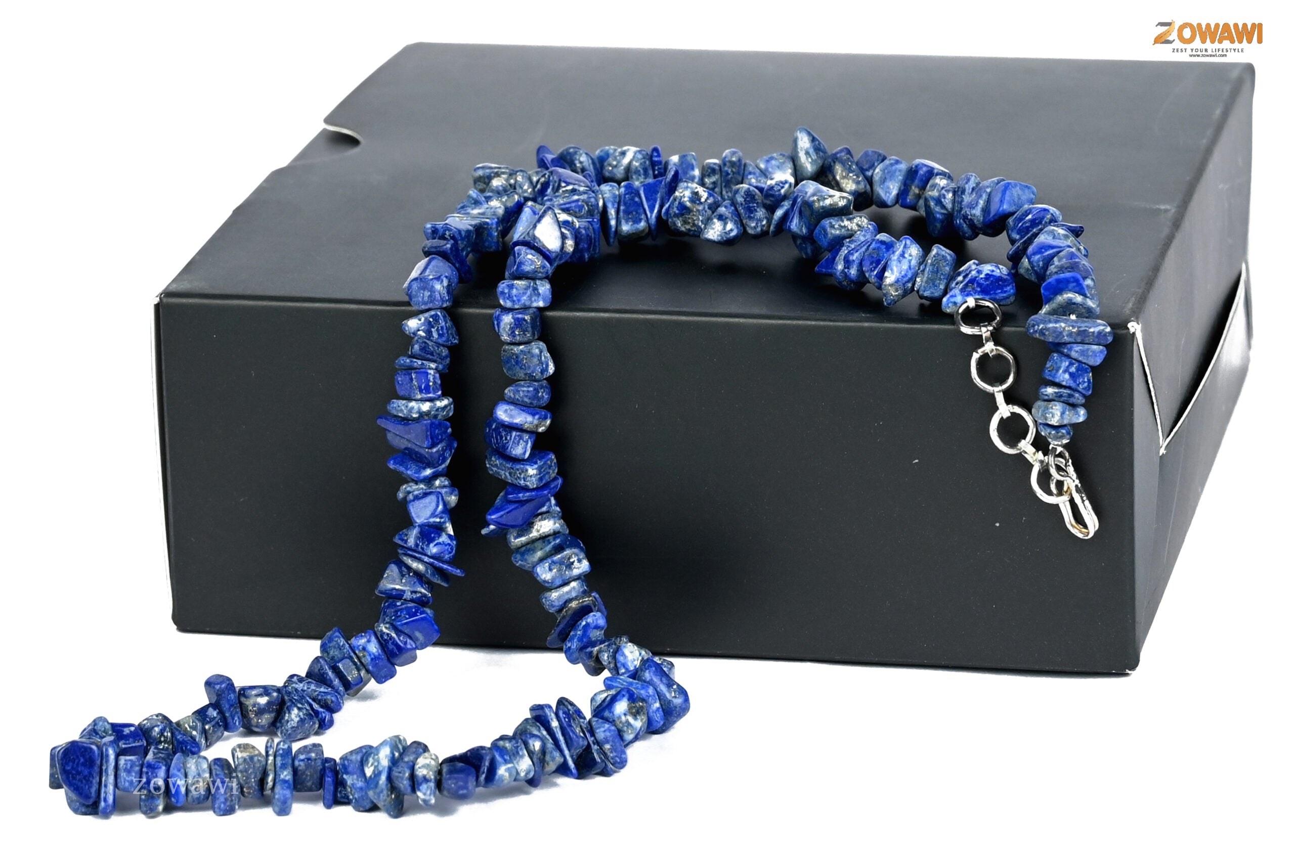 Premium Lapis Chips Necklace For Daily Wear
