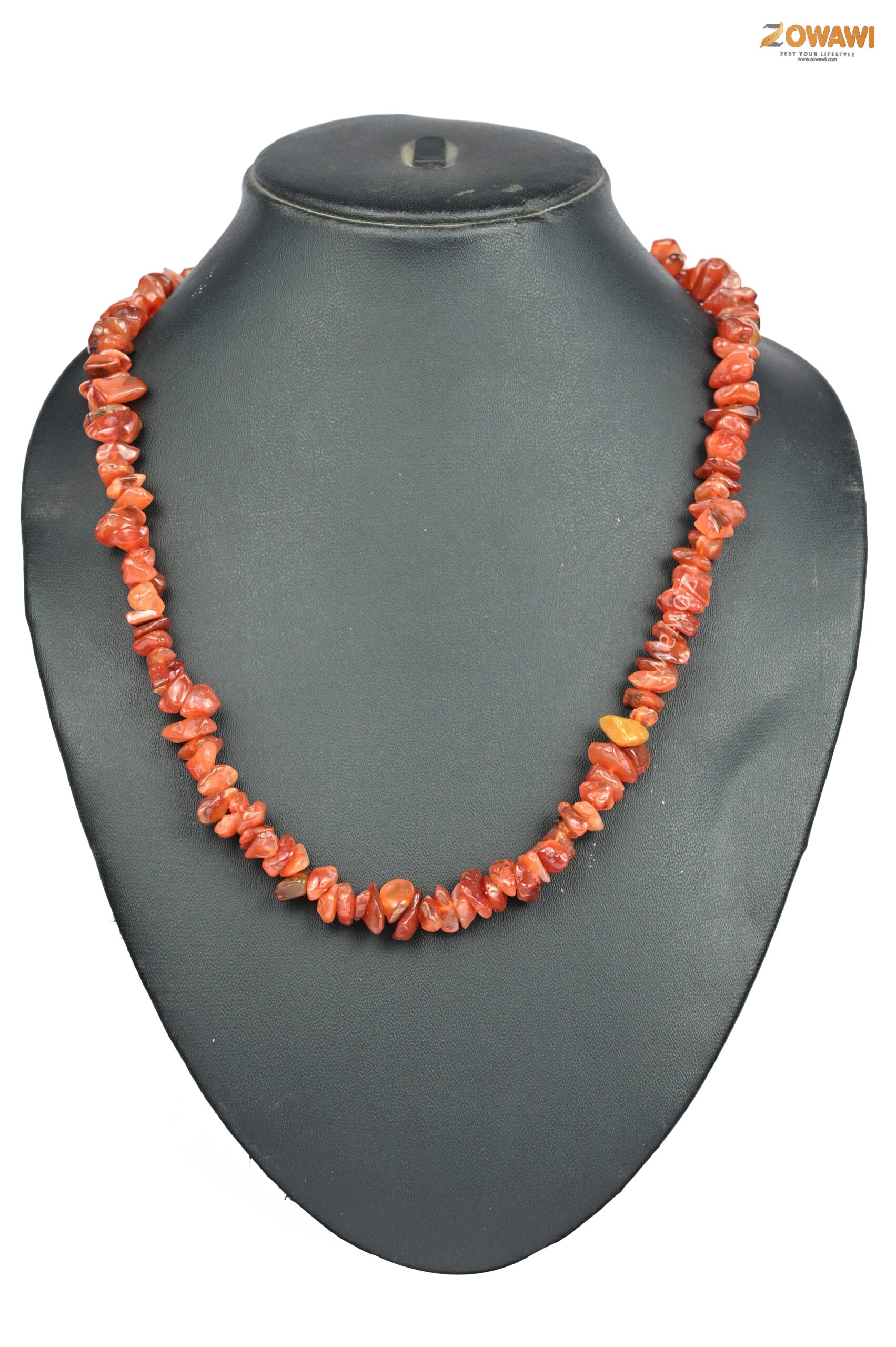 Premium Carnelian Chips Necklace For Daily Wear