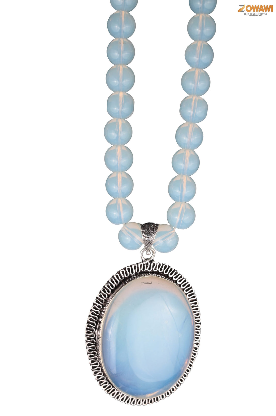 Natural Opalite Necklace With Pendant Unisex Necklace Pendant