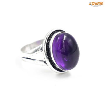 Premium Amethyst Unisex Adjustable Ring