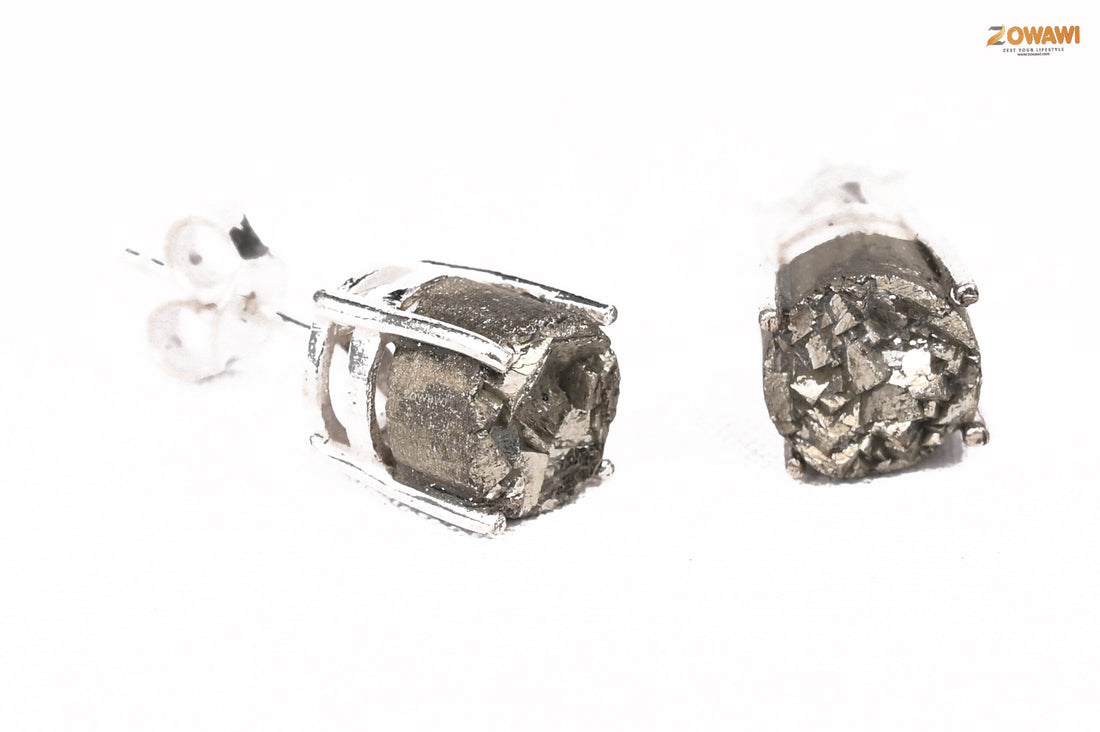 Energized Pyrite Studd Earrings