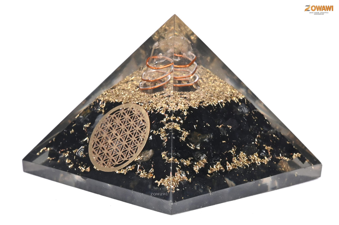 Energized Black Tourmaline Orgonite Pyramid