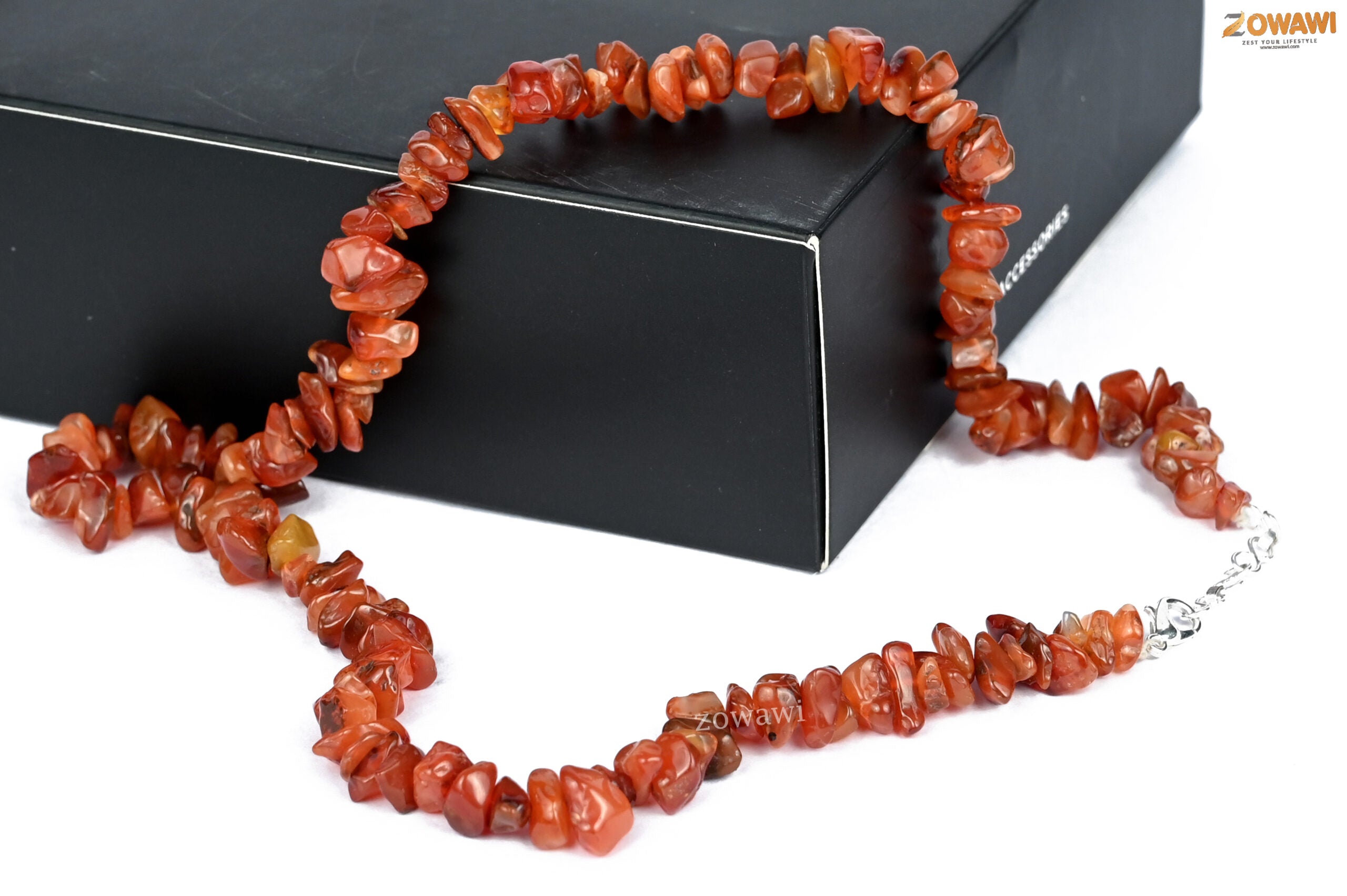 Premium Carnelian Chips Necklace For Daily Wear