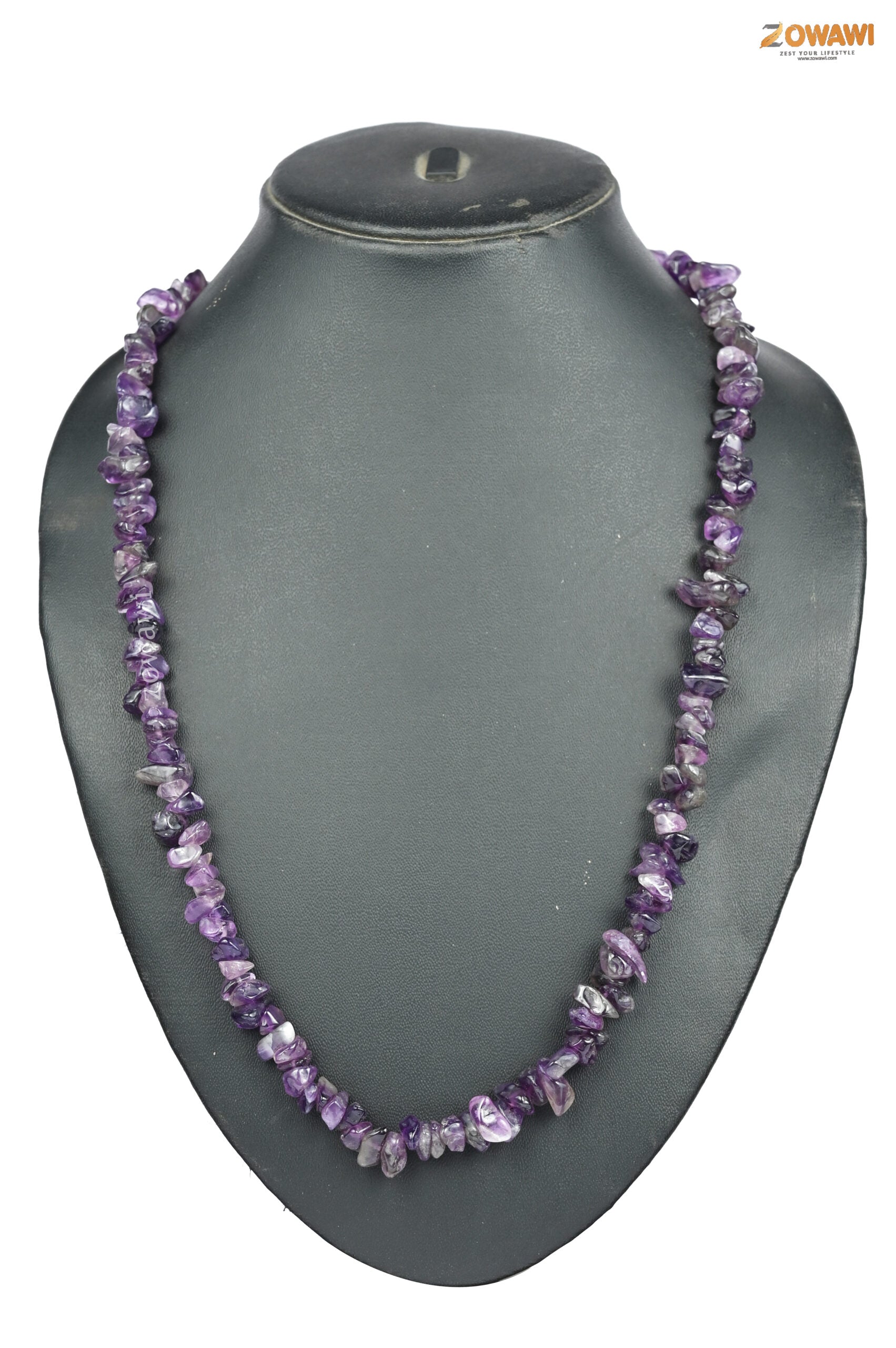 Premium Amethyst Chips Necklace For Daily Wear