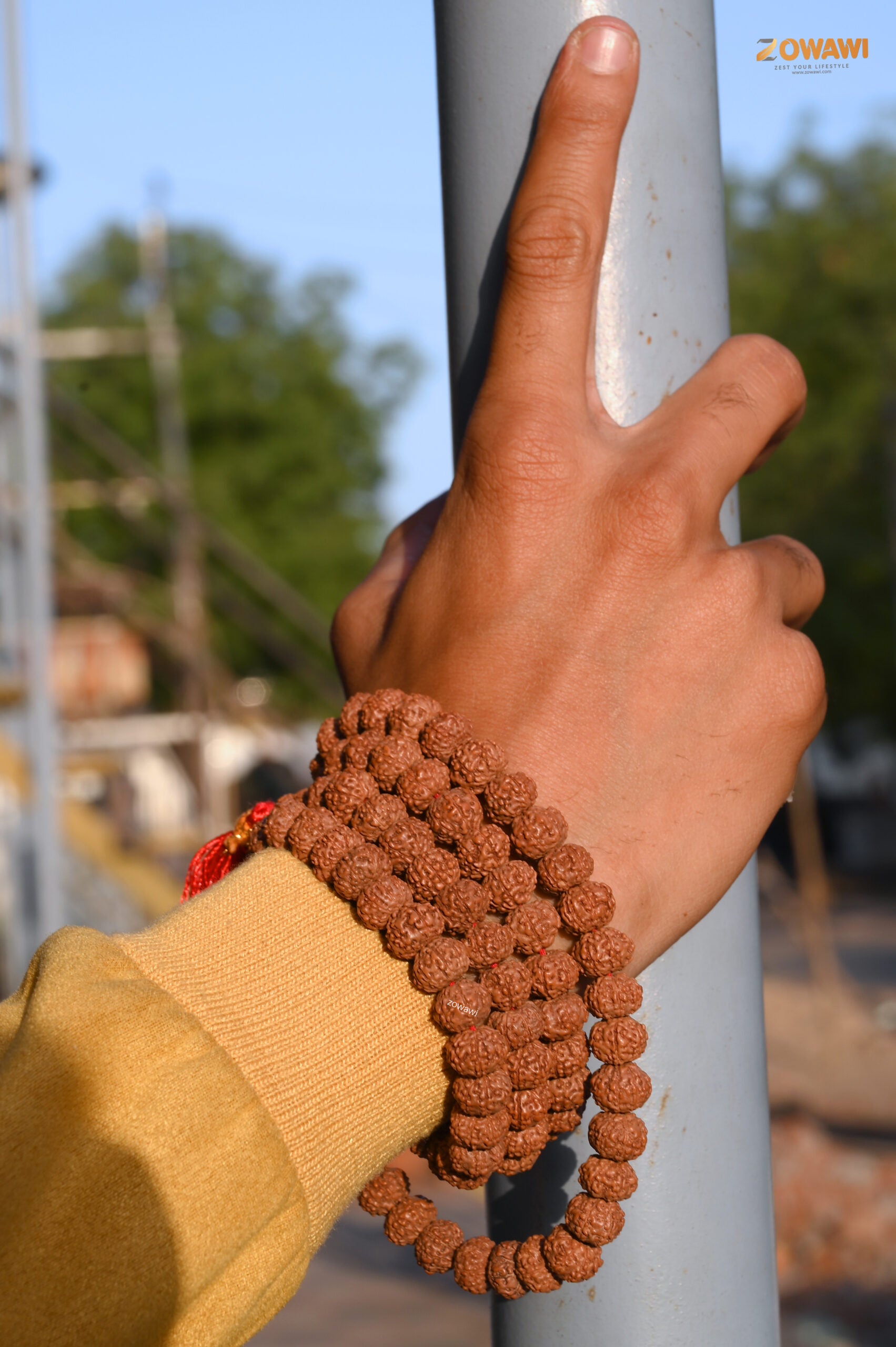 Export Quality Natural 9 Mukhi Indonesian Rudraksha Mala 108 +1 = 109 Beads