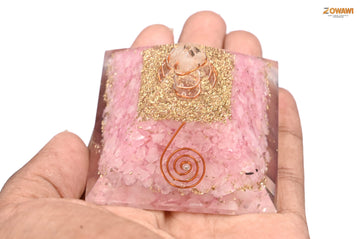 Energized Rose Quartz Orgonite Pyramid