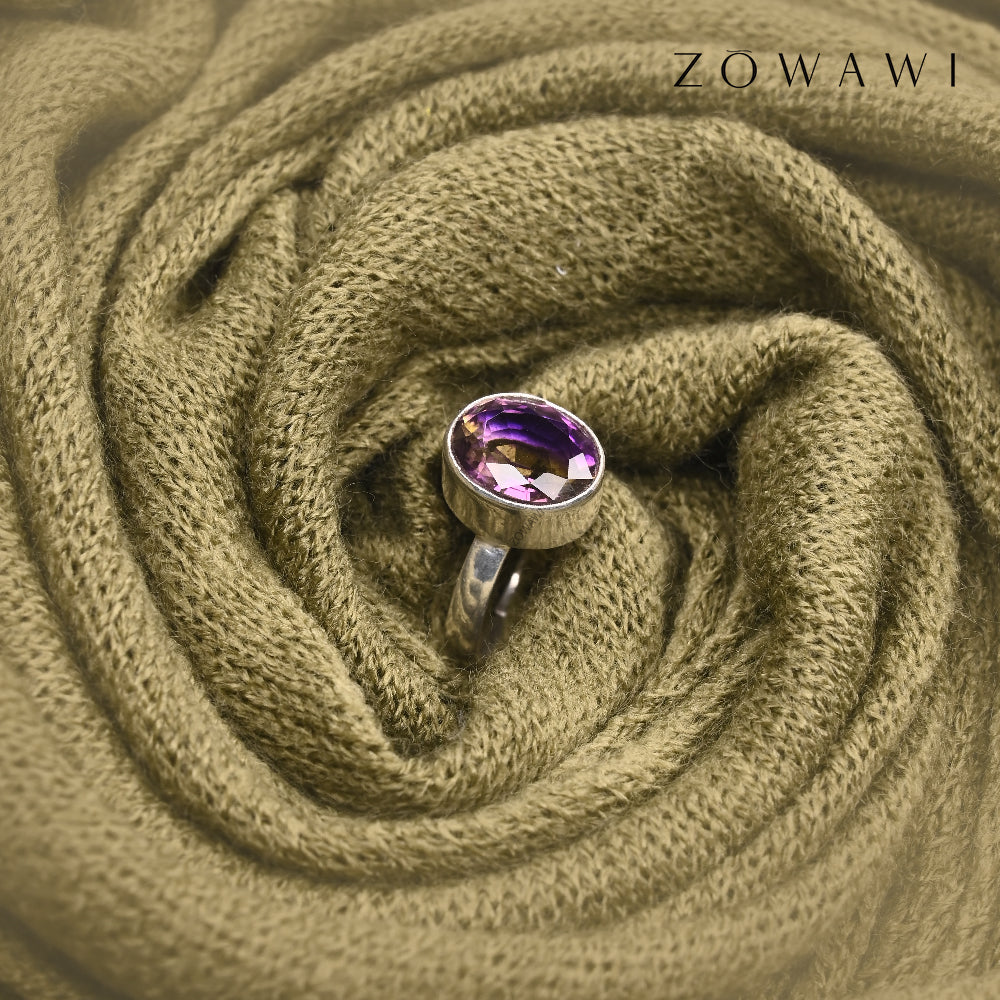 Energized Ametrine Ring In Sterling Silver With 925 Hallmark