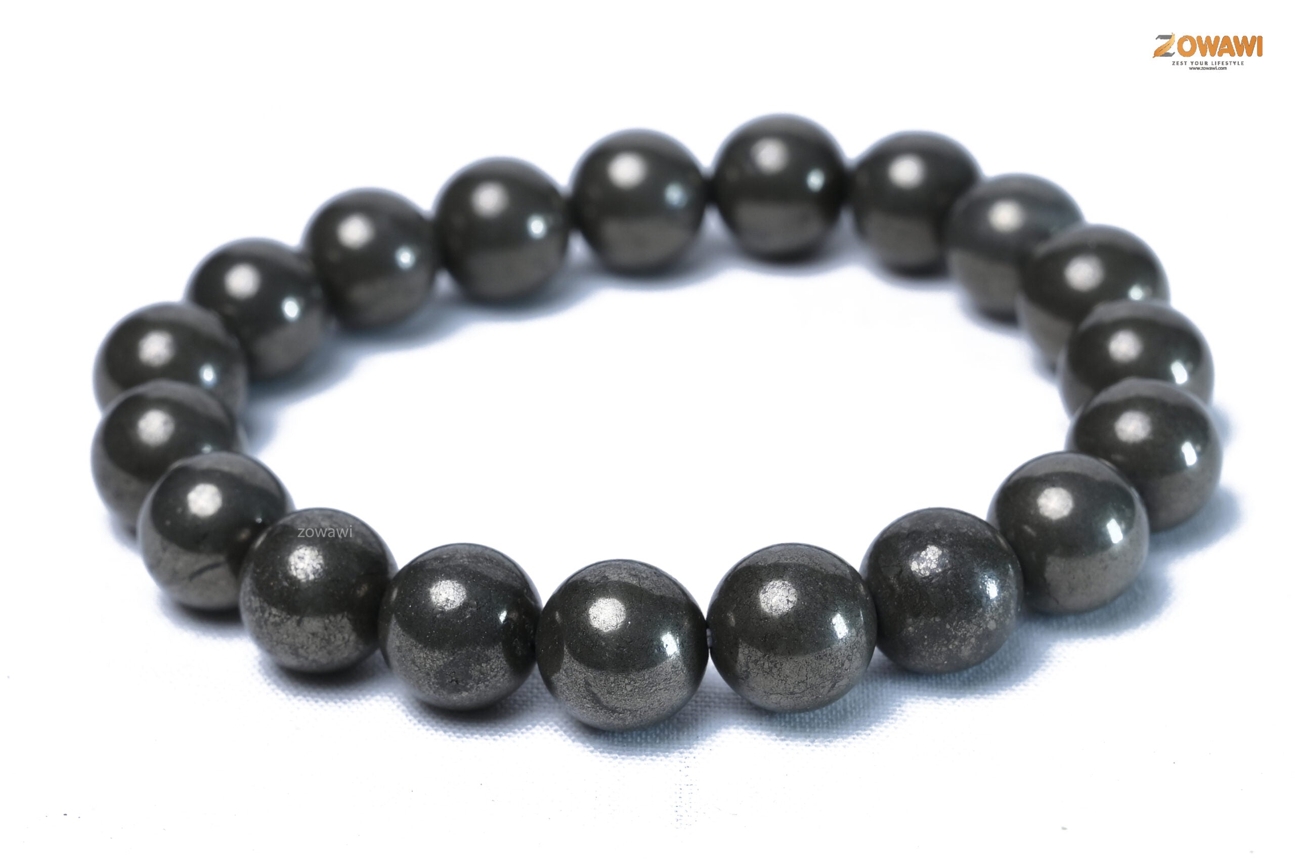 Premium Natural Pyrite 10mm Beads Size