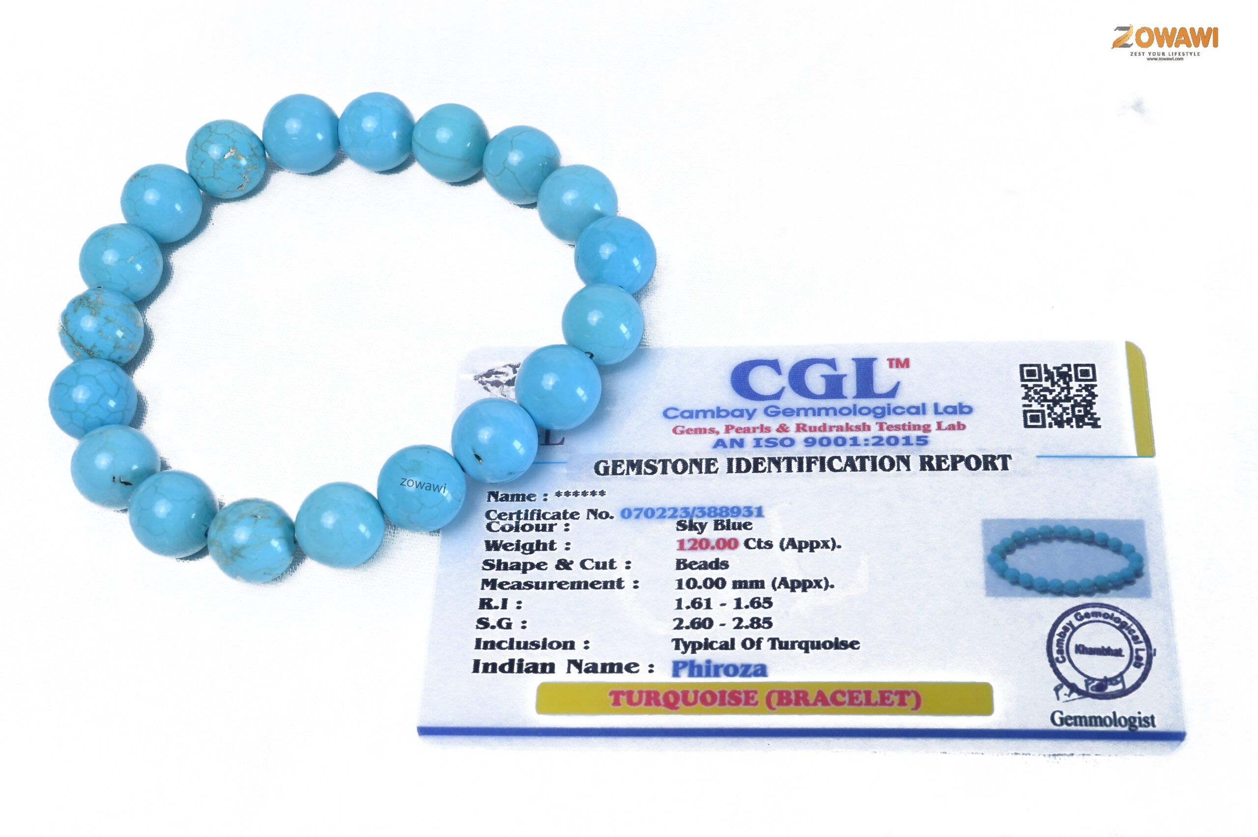 Premium Turquoise 10mm Bracelet