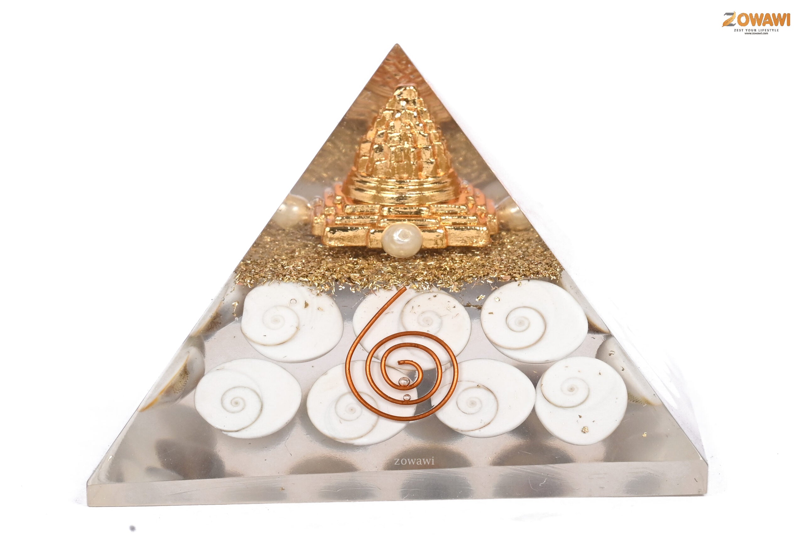 Energized Gomti Chakra Orgonite Pyramid