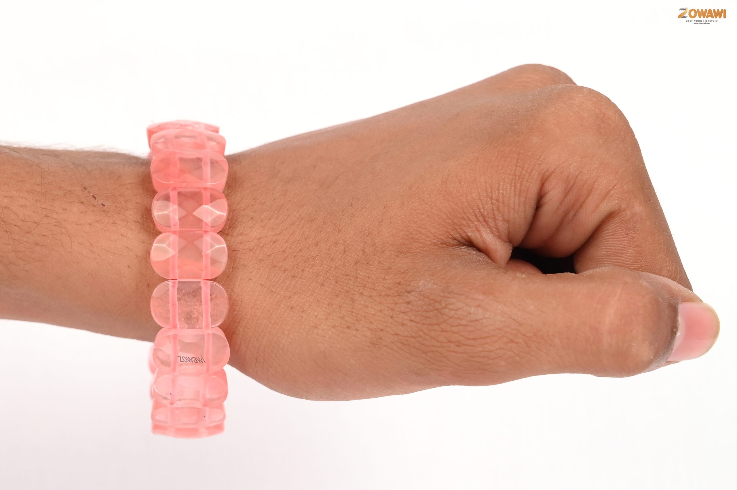 Premium Cherry Quartz Faceted Bracelet