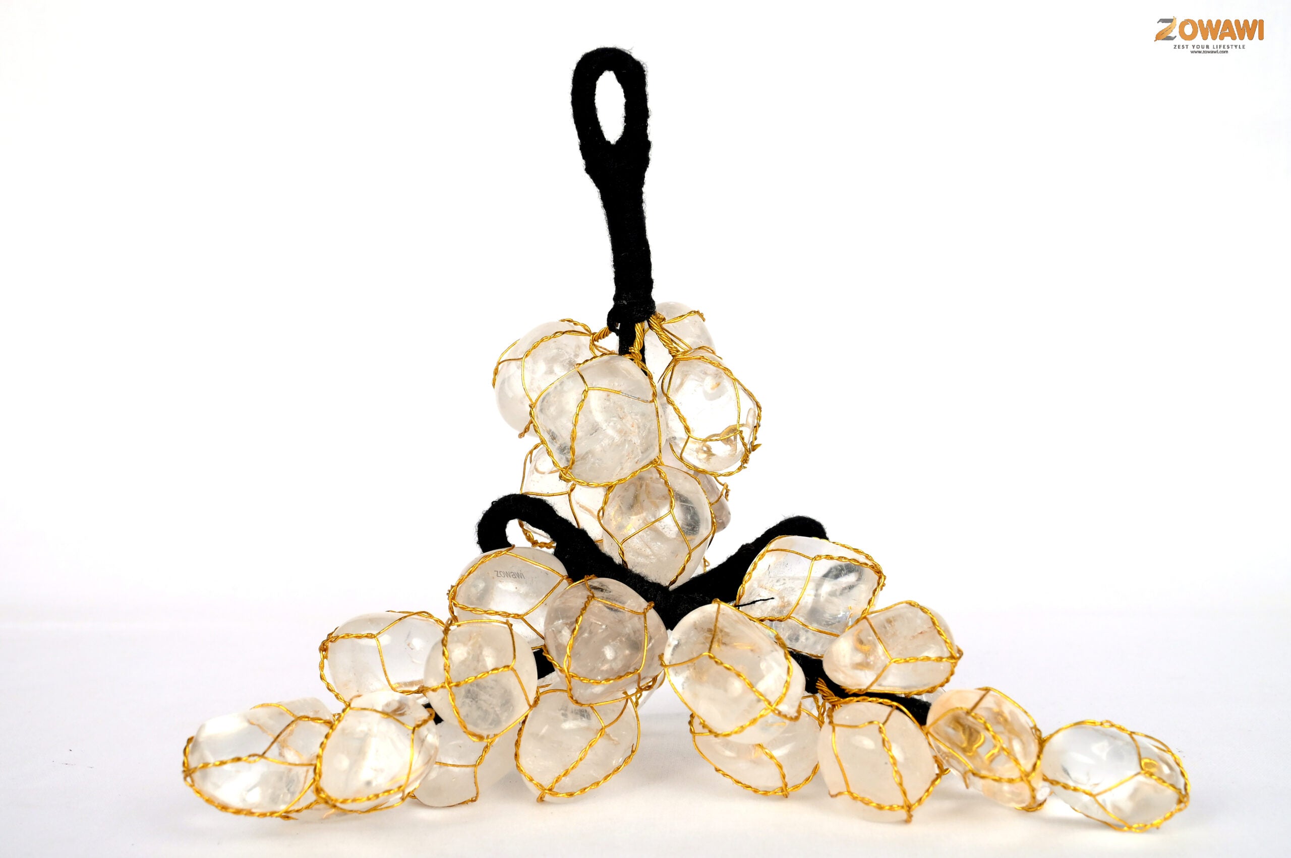Energized Clear Quartz (crystal) Door Hanger For Office And Home