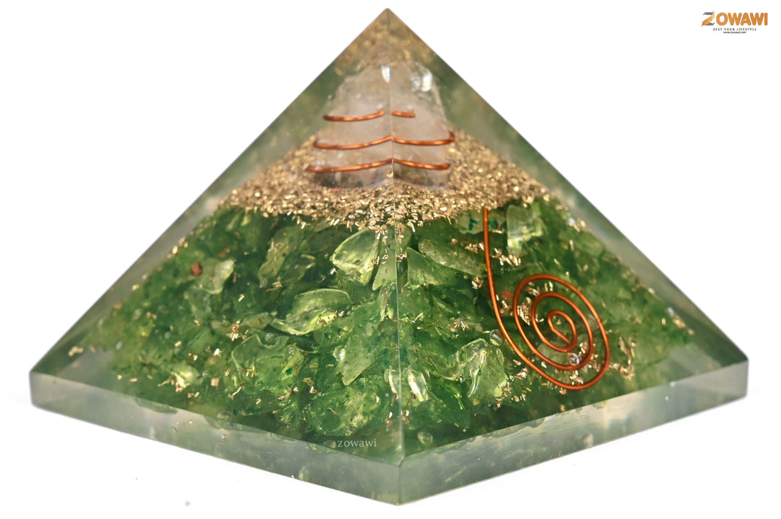 Energized Peridot Orgonite Pyramid