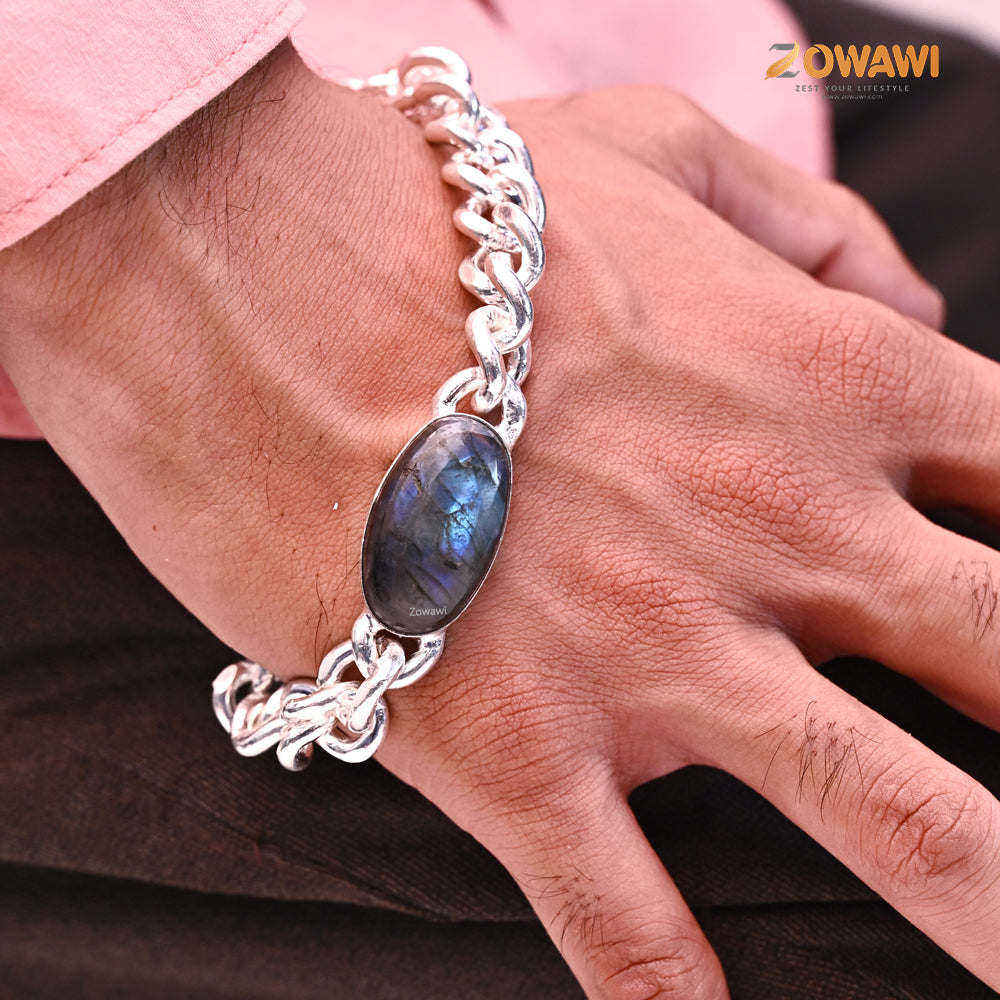 Premium Labradorite Men's Bracelet