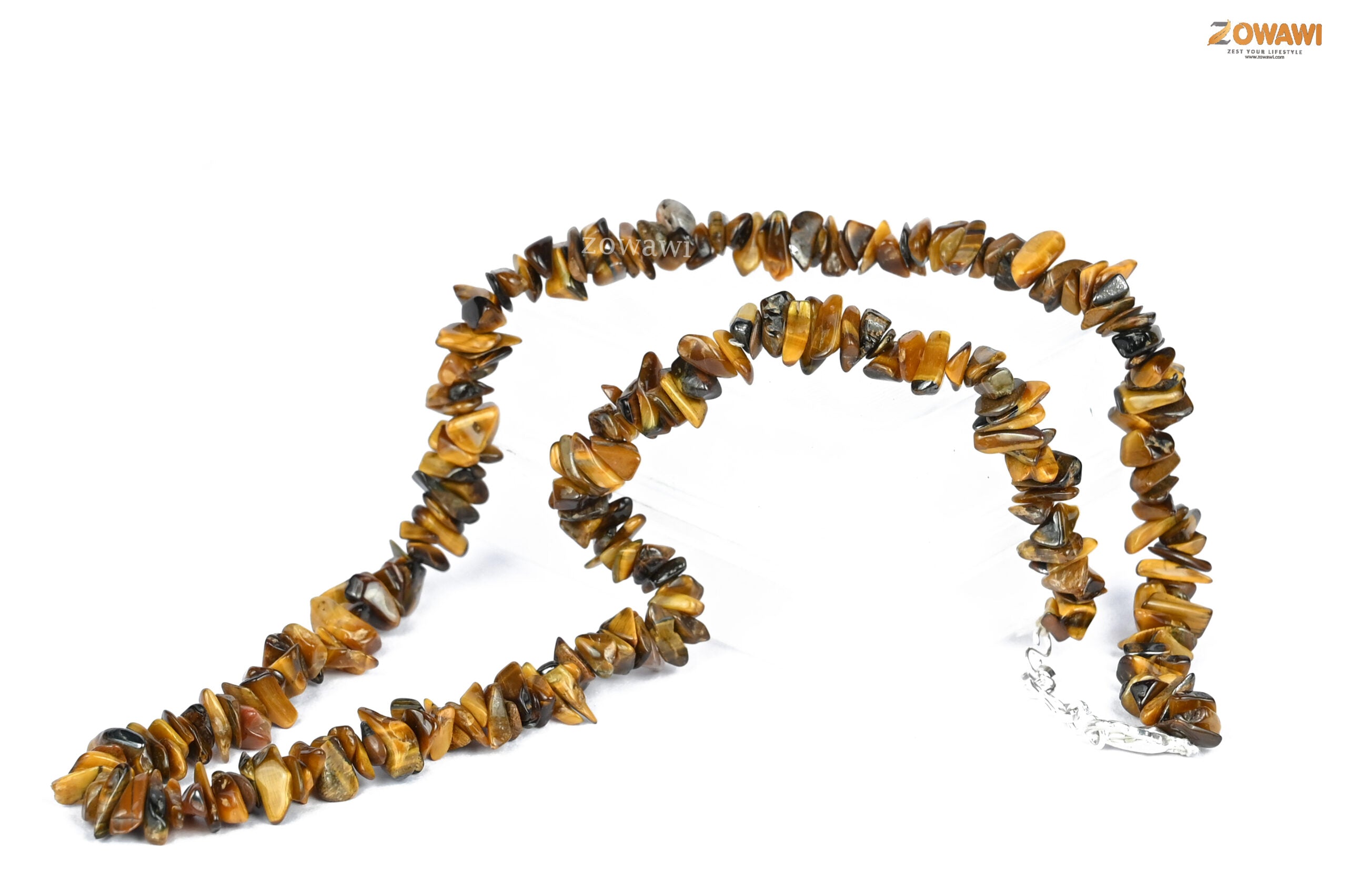 Premium Tiger Eye Chips Necklace For Daily Wear