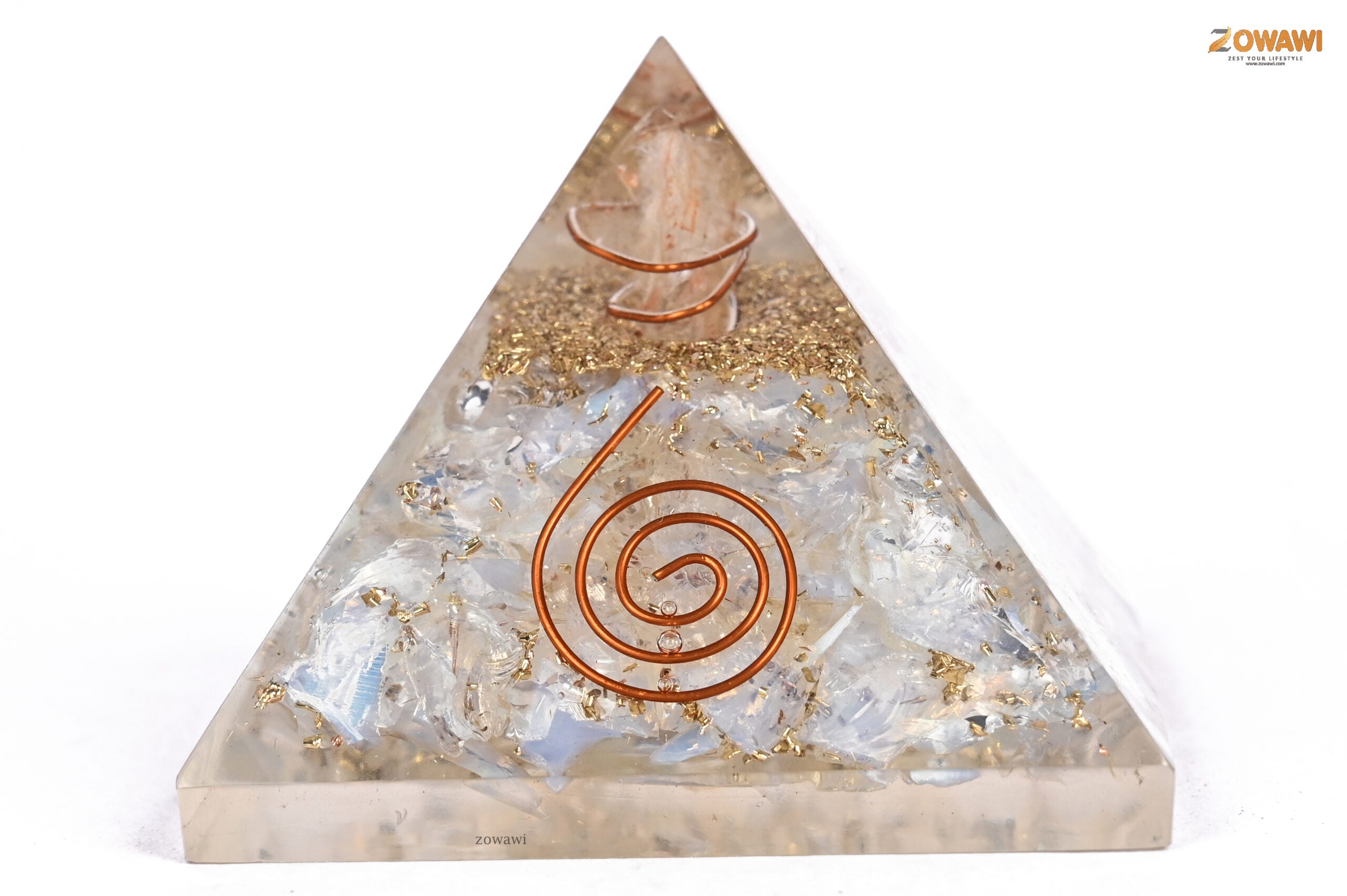 Energized Opalite Orgonite Pyramid