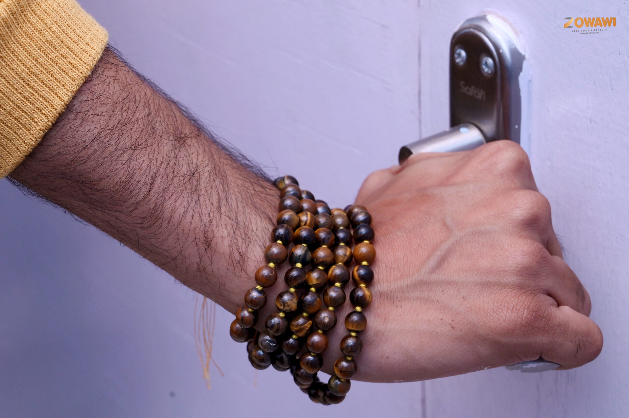 Export Quality Natural Tiger Eye Mala 8mm Beads Size 108+1=109 Beads