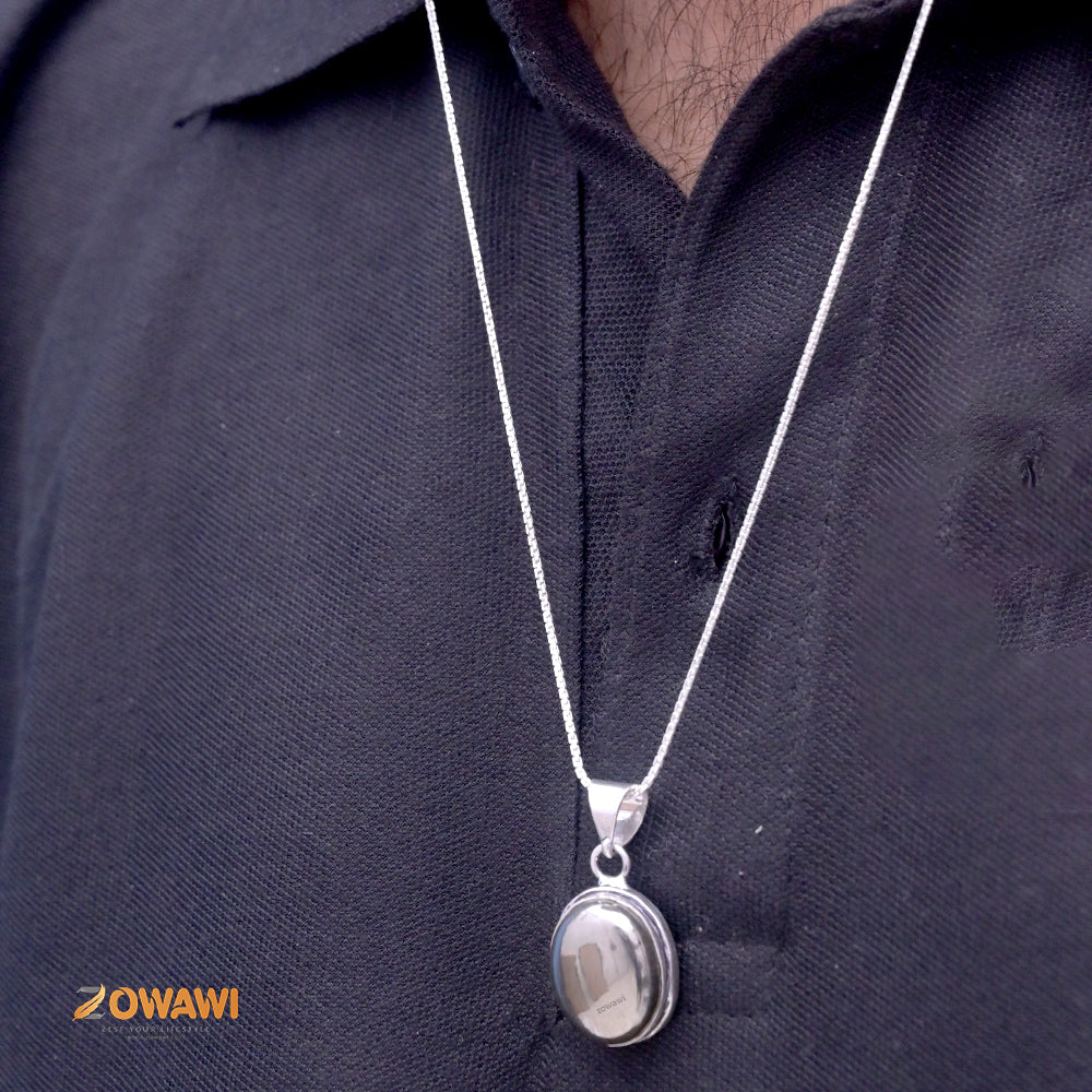 Premium Pyrite Pendant With Chain