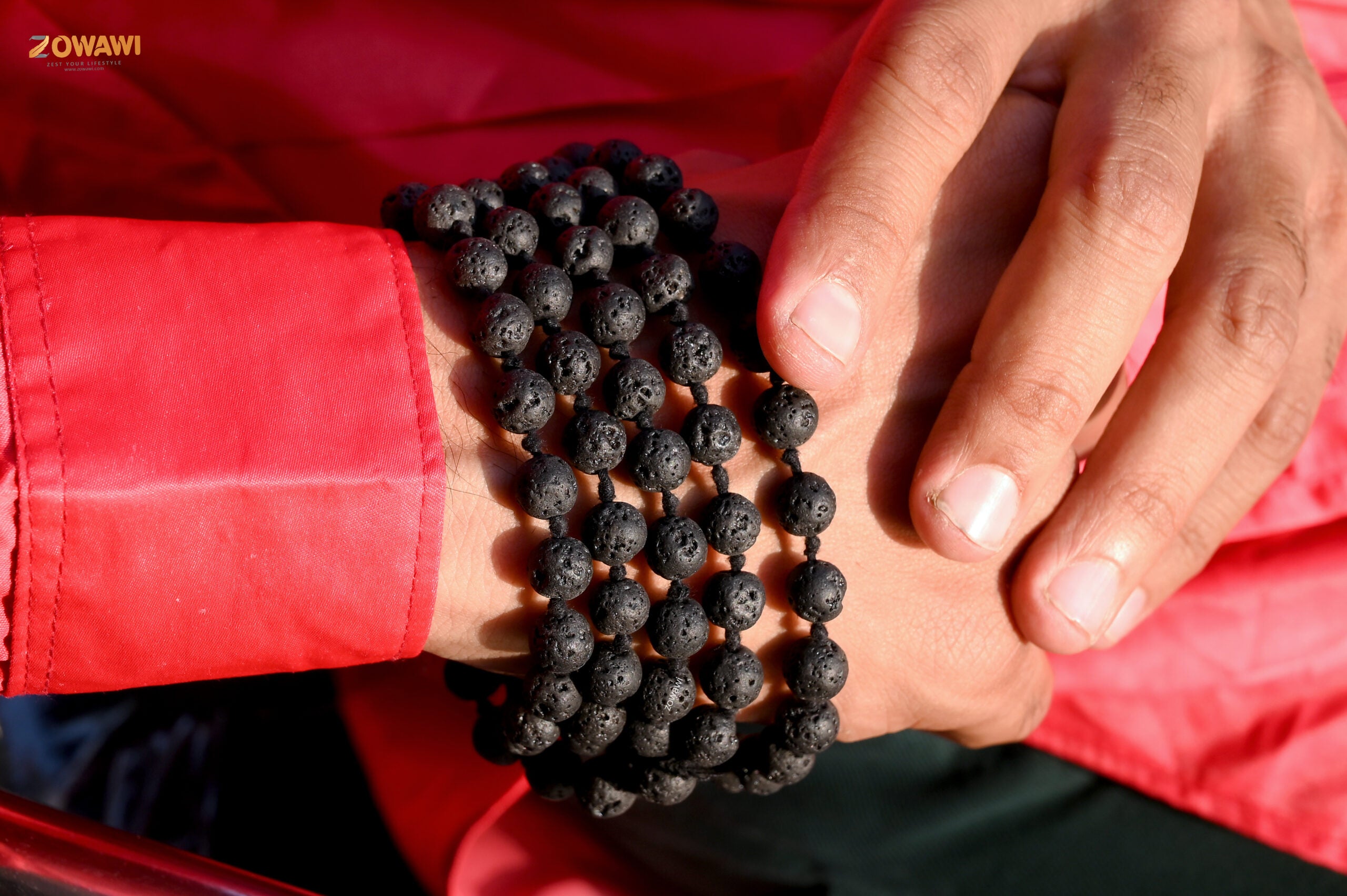 Export Quality Natural Lava Mala Rosary 8mm Beads Size 108+1=109 Beads