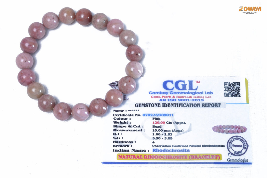 Premium Rhodochrosite 10mm Bracelet