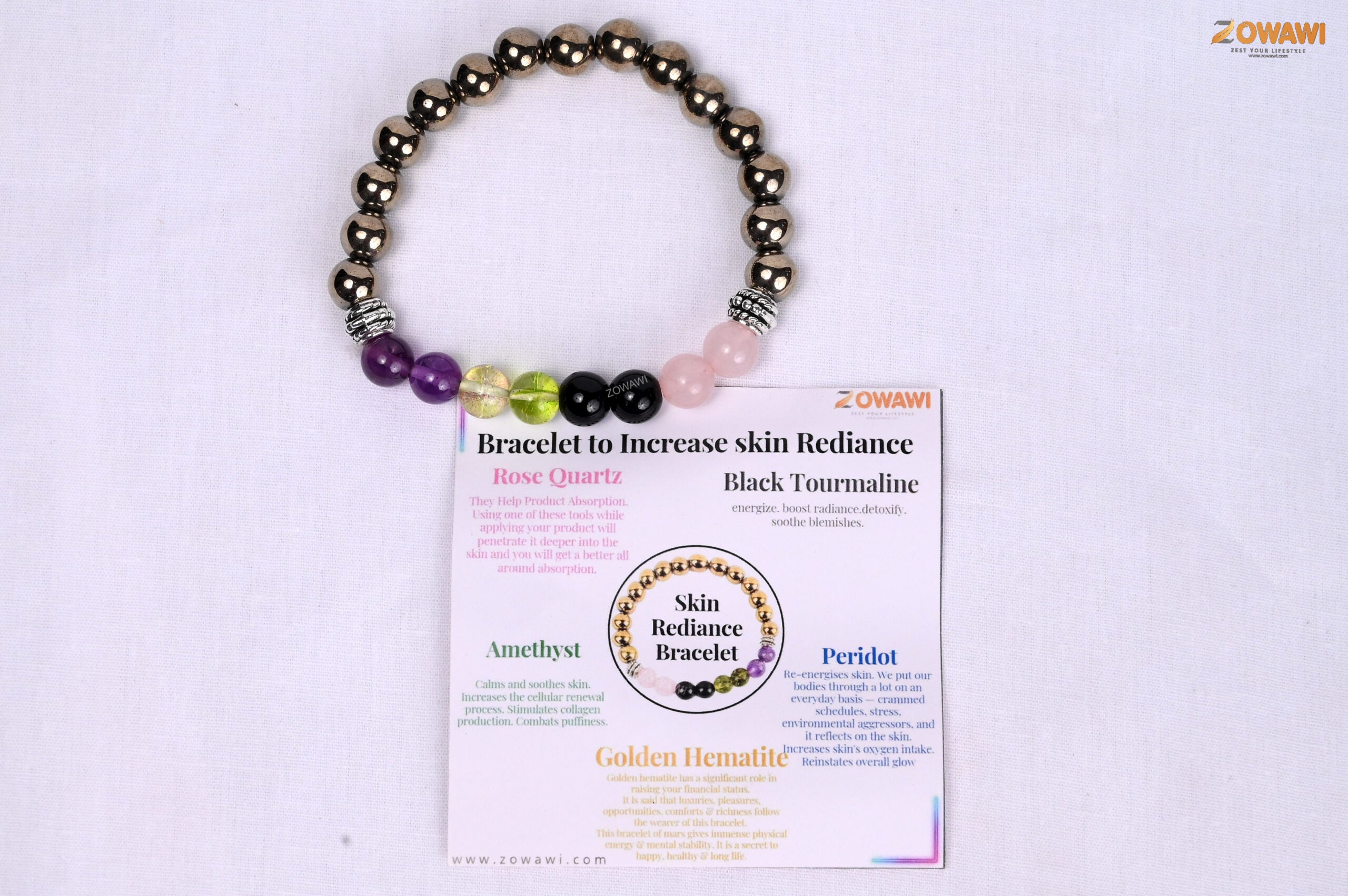 Premium Crystal Combination Bracelet For Skin Rediance