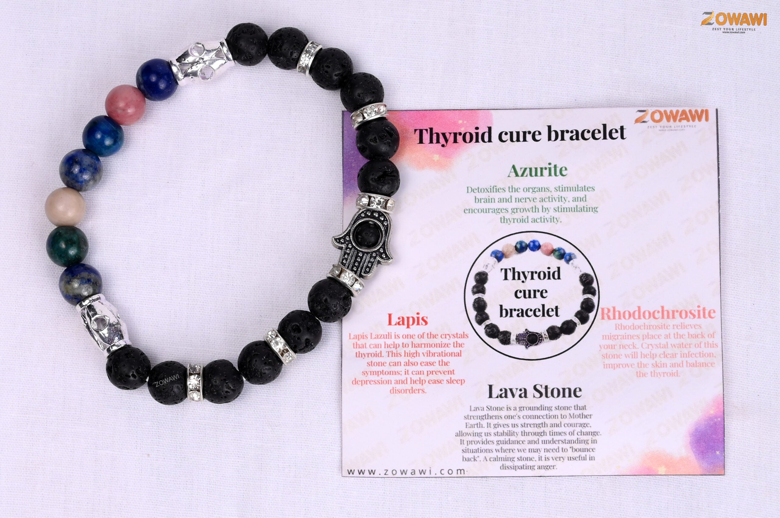 Premium Thyroid Gland Crystal Bracelet