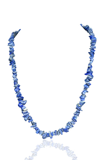 Premium Lapis Chips Necklace For Daily Wear