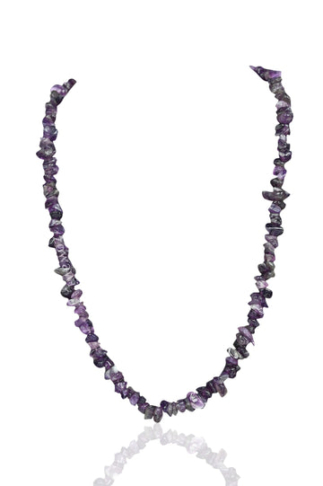 Premium Amethyst Chips Necklace For Daily Wear