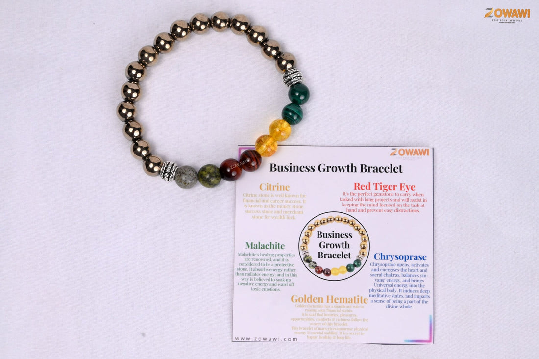 Premium Energized Business Growth Crystals Bracelet