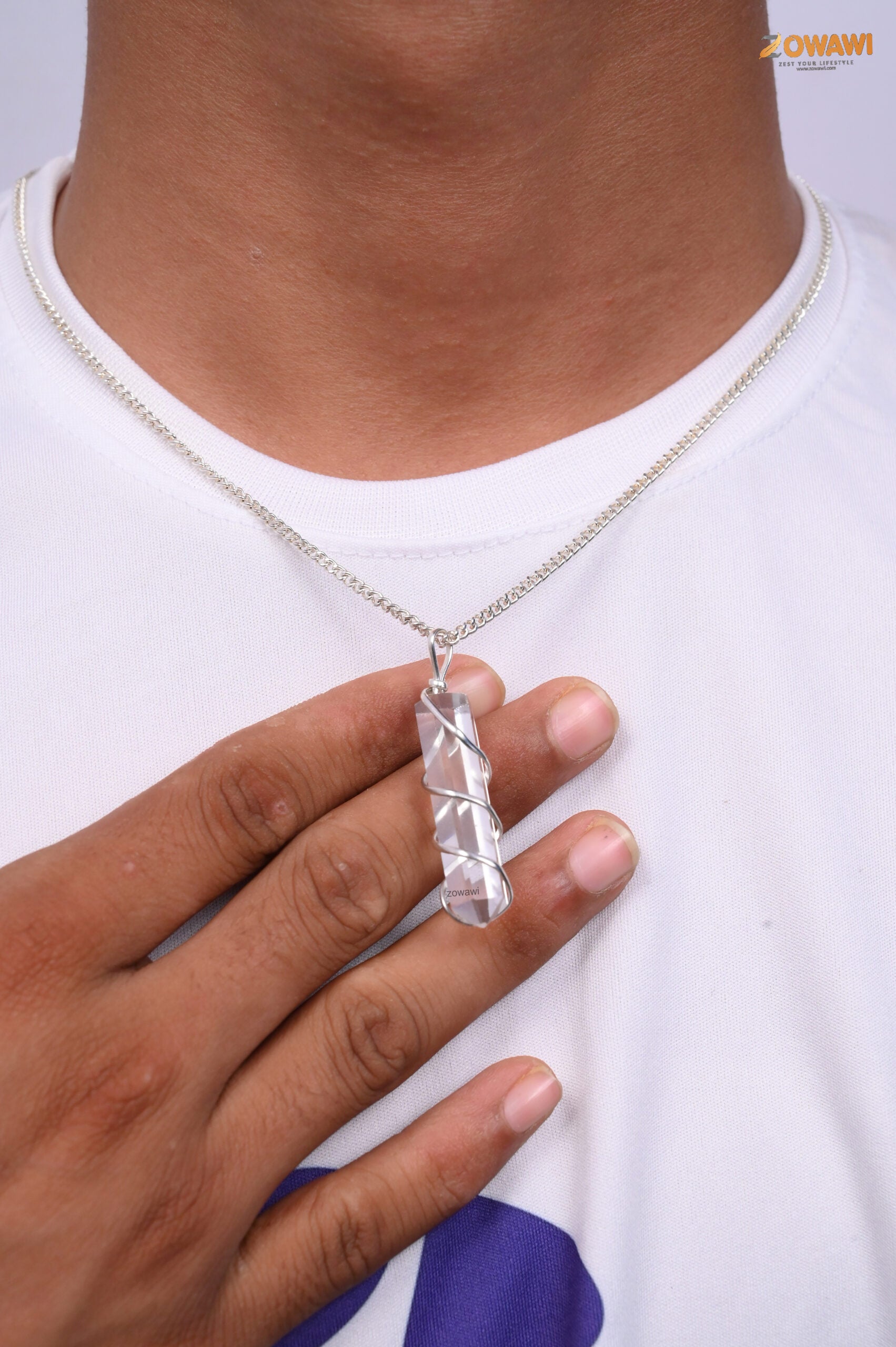 Premium Natural Clear Quartz Unisex Pendant
