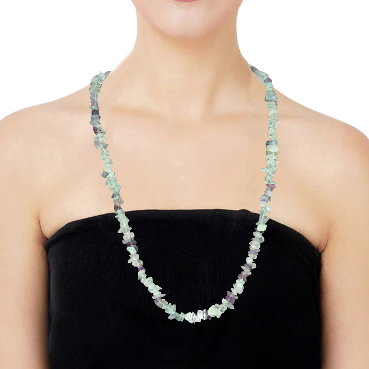 Premium Multi Fluorite Chips Necklace For Daily Wear