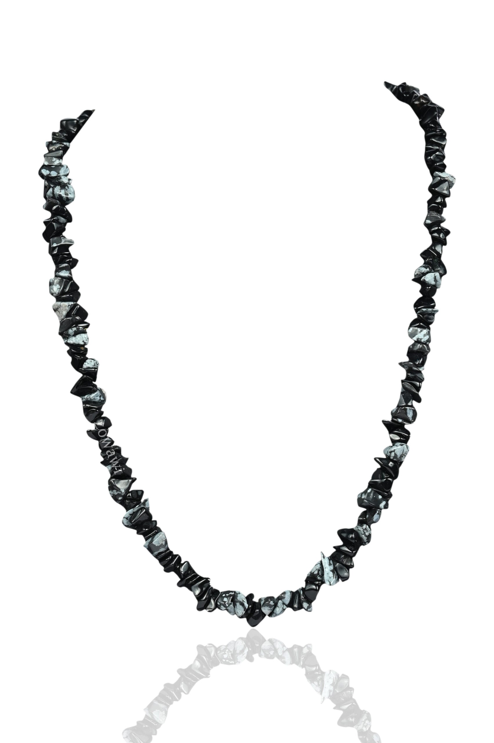 Premium Snowflakes Obsidian Necklace For Daily Wear
