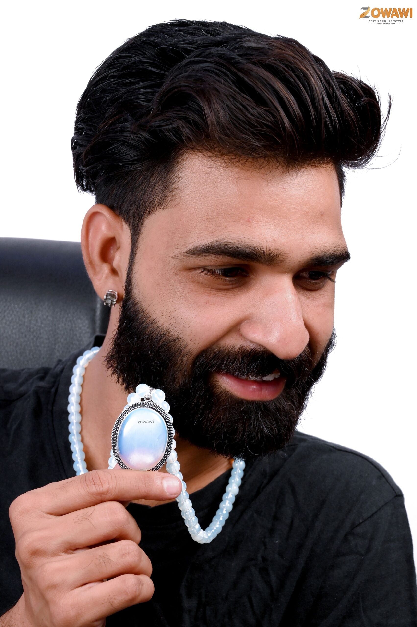 Natural Opalite Necklace With Pendant Unisex Necklace Pendant