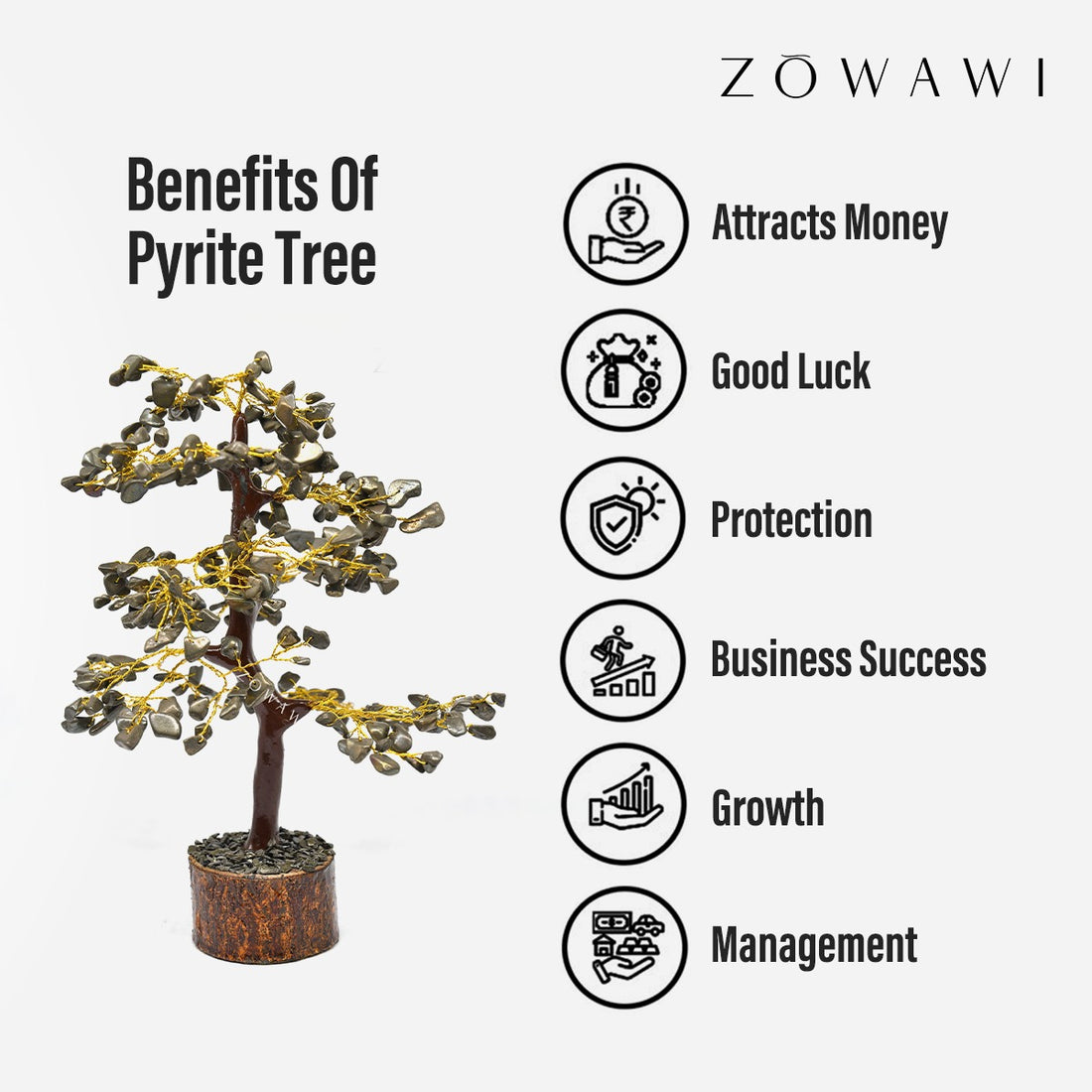 Energized Natural Pyrite Tree With 360 Pyrite Beads