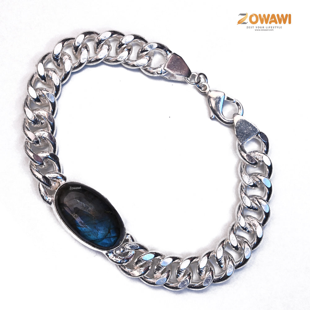 Premium Labradorite Men's Bracelet