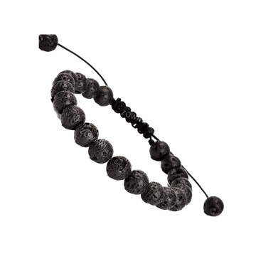 Natural Lava Crystal Unisex Adjustable Bracelet 8mm Beads Size