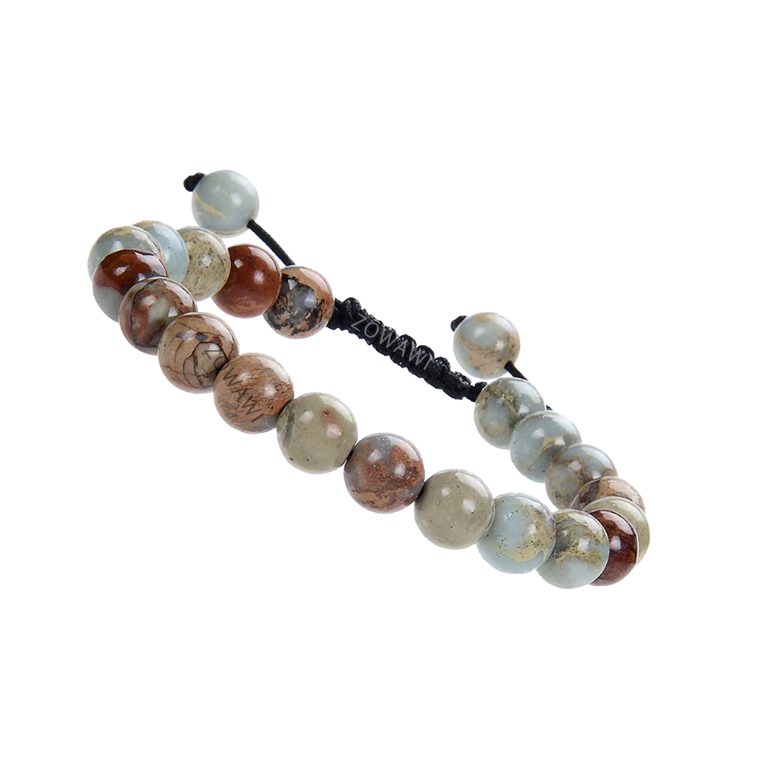Natural Imperian Jasper Unisex Bracelet