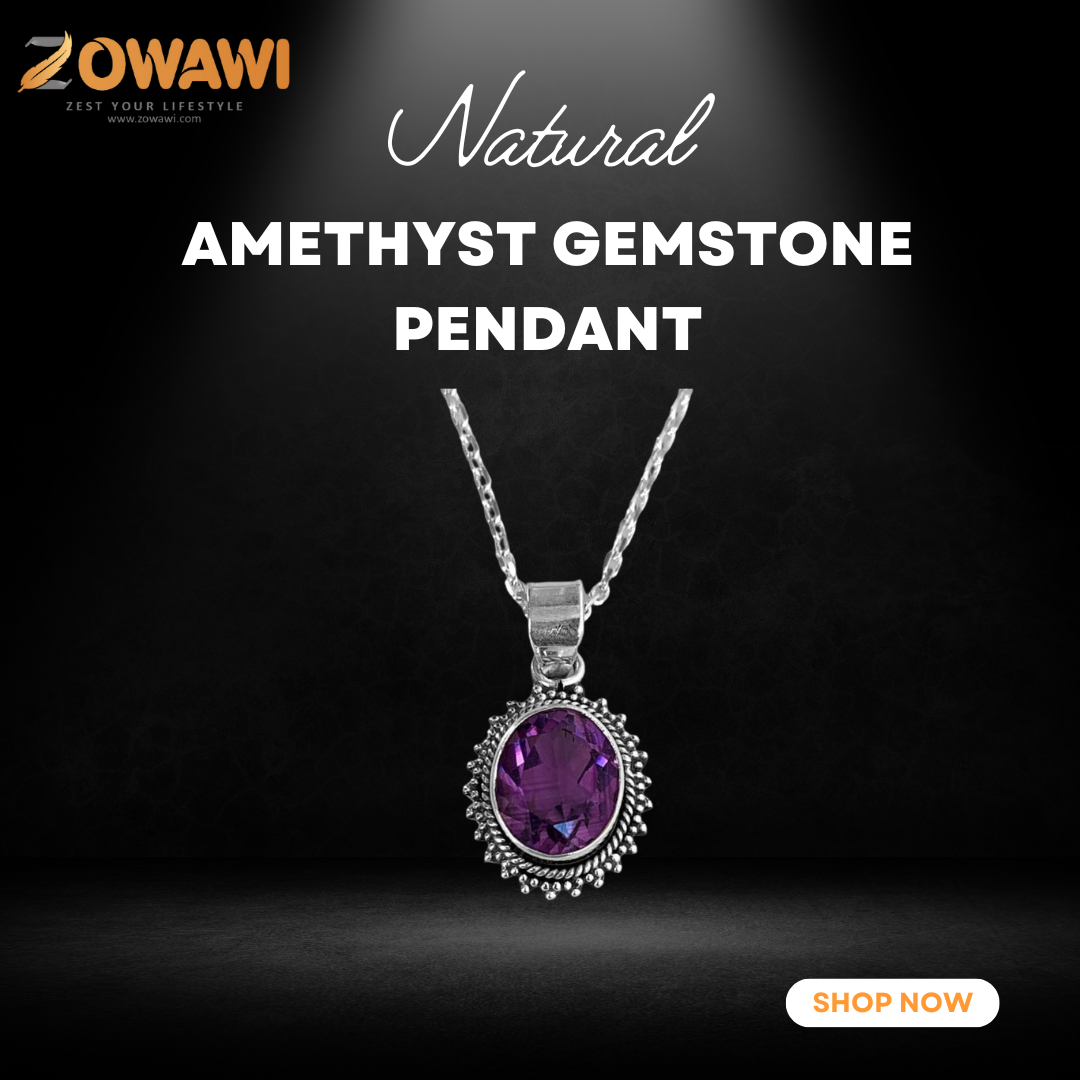 Natural Amethyst Gemstone Pendant