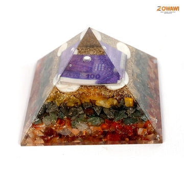 Money Attraction Orgonite Pyramid With Crystals