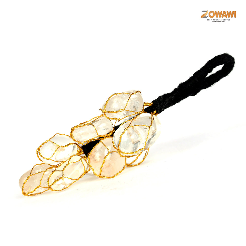 Energized Clear Quartz (crystal) Door Hanger For Office And Home
