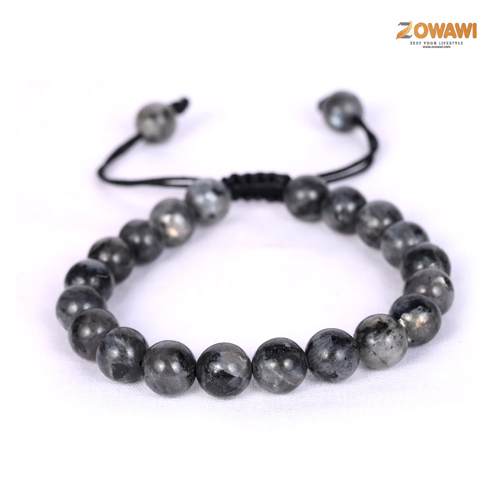 Premium Larvakite Crystal (Stone Of Protection) Bracelet