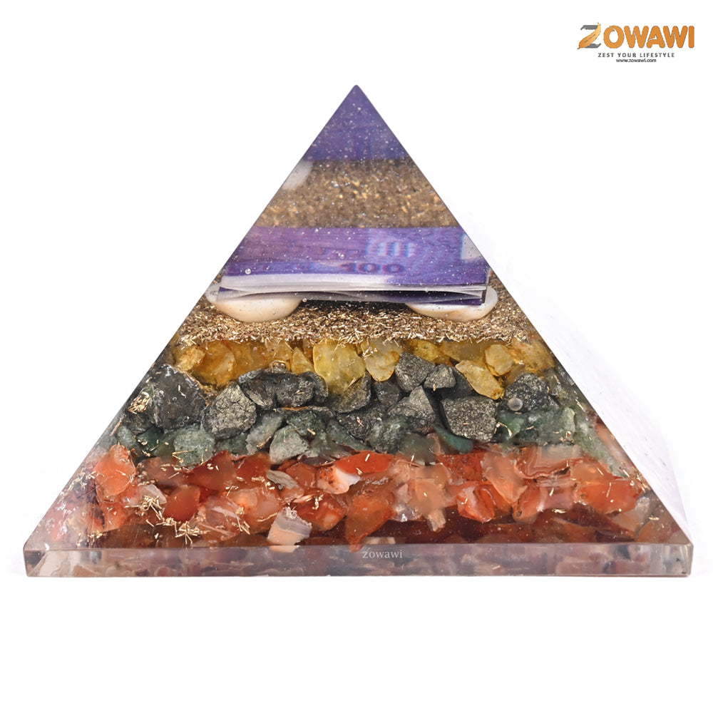 Energized Money Attraction Orgonite Pyramid