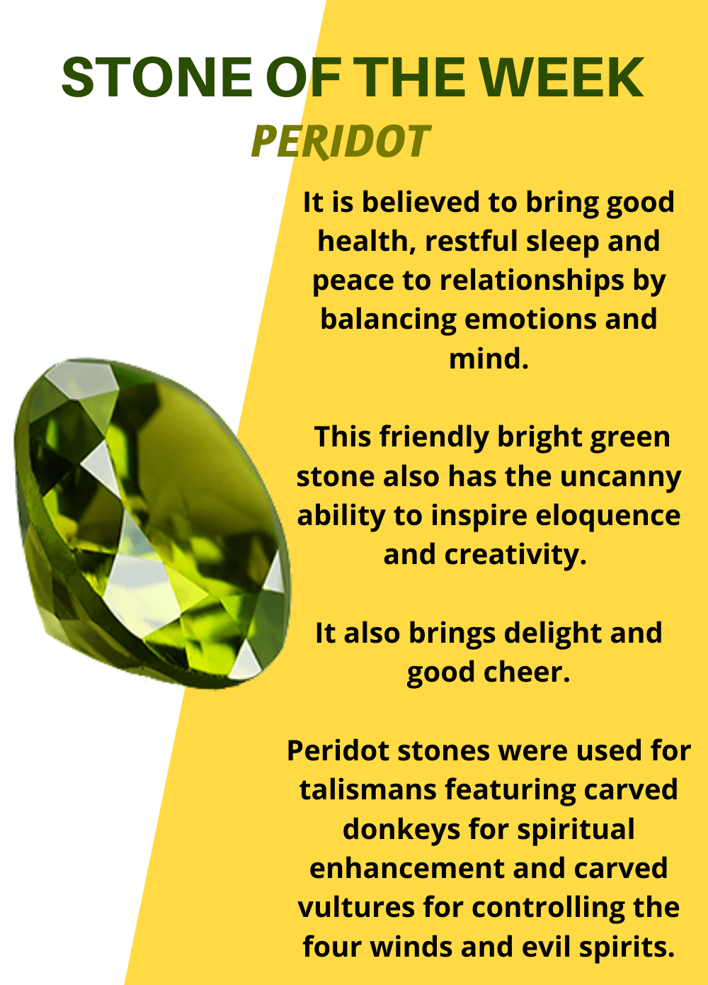 Natural Peridot Triple Stone Pendant