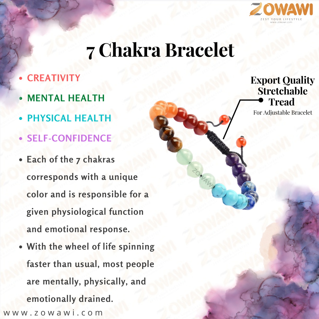 7 Chakra Unisex Adjustable Bracelet
